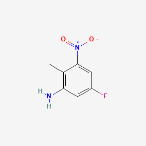 5-Fluoro-2-methyl-3-nitroaniline chemical structure (CAS 168770-44-3)