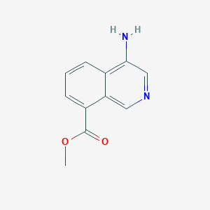 Methyl 4-aminoisoquinoline-8-carboxylate chemical structure (CAS 1687855-43-1)