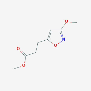 Methyl 3-(3-methoxyisoxazol-5-yl)propanoate chemical structure (CAS 16880-23-2)