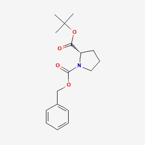 (S)-1-Benzyl 2-tert-butyl pyrrolidine-1,2-dicarboxylate chemical structure (CAS 16881-39-3)