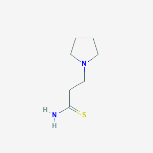 3-(Pyrrolidin-1-yl)propanethioamide chemical structure (CAS 16888-41-8)