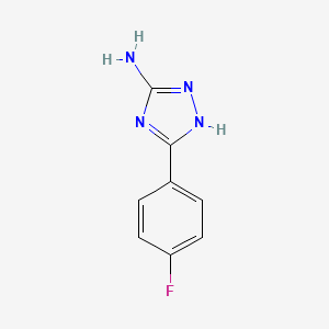 5-(4-Fluorophenyl)-4H-1,2,4-triazol-3-amine chemical structure (CAS 168893-35-4)