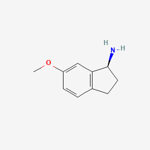 (S)-6-Methoxy-2,3-dihydro-1H-inden-1-amine chemical structure (CAS 168903-23-9)