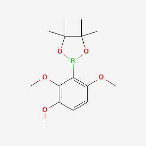 4,4,5,5-Tetramethyl-2-(2,3,6-trimethoxyphenyl)-1,3,2-dioxaborolane chemical structure (CAS 1689488-13-8)