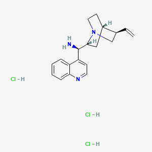 (R)-Quinolin-4-yl((1S,2R,4S,5R)-5-vinylquinuclidin-2-yl)methanamine trihydrochloride chemical structure (CAS 168960-94-9)