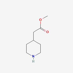 Methyl 2-(piperidin-4-yl)acetate chemical structure (CAS 168986-49-0)