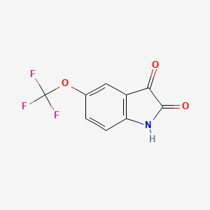 5-(Trifluoromethoxy)indoline-2,3-dione chemical structure (CAS 169037-23-4)