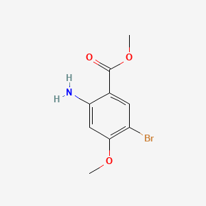 Methyl 2-amino-5-bromo-4-methoxybenzoate chemical structure (CAS 169044-96-6)