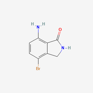 7-Amino-4-bromoisoindolin-1-one chemical structure (CAS 169045-01-6)
