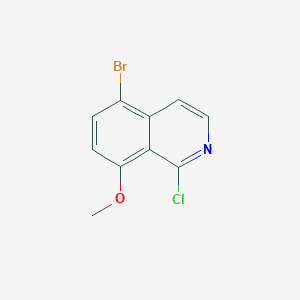 5-Bromo-1-chloro-8-methoxyisoquinoline chemical structure (CAS 1690846-94-6)