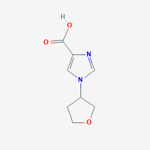 1-(Tetrahydrofuran-3-yl)-1H-imidazole-4-carboxylic acid chemical structure (CAS 1691230-03-1)