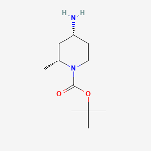 tert-Butyl (2R,4R)-4-amino-2-methylpiperidine-1-carboxylate chemical structure (CAS 1691250-97-1)