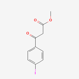 Methyl 3-(4-iodophenyl)-3-oxopropanoate chemical structure (CAS 1691841-09-4)