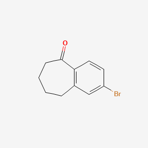 2-Bromo-6,7,8,9-tetrahydro-5H-benzo[7]annulen-5-one chemical structure (CAS 169192-93-2)