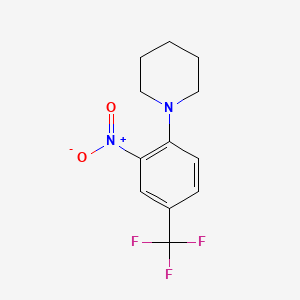 1-(2-Nitro-4-(trifluoromethyl)phenyl)piperidine chemical structure (CAS 1692-79-1)