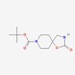 tert-Butyl 2-oxo-1-oxa-3,8-diazaspiro[4.5]decane-8-carboxylate chemical structure (CAS 169206-55-7)