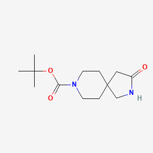tert-Butyl 3-oxo-2,8-diazaspiro[4.5]decane-8-carboxylate chemical structure (CAS 169206-67-1)