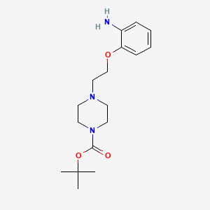 tert-Butyl 4-(2-(2-aminophenoxy)ethyl)piperazine-1-carboxylate chemical structure (CAS 1692150-56-3)