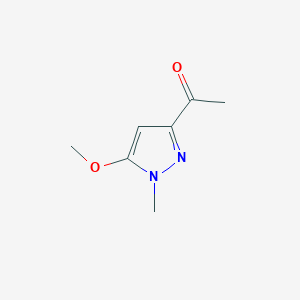 1-(5-Methoxy-1-methyl-1H-pyrazol-3-yl)ethan-1-one chemical structure (CAS 1692214-27-9)
