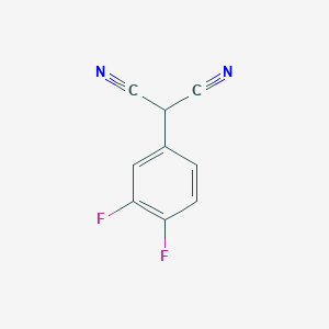2-(3,4-Difluorophenyl)malononitrile chemical structure (CAS 1692521-86-0)