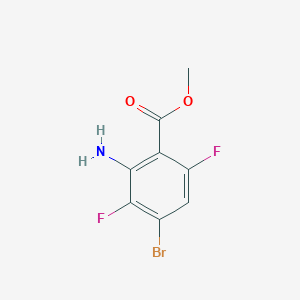 Methyl 2-amino-4-bromo-3,6-difluorobenzoate chemical structure (CAS 1692564-79-6)