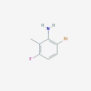 6-Bromo-3-fluoro-2-methylaniline chemical structure (CAS 1692737-59-9)