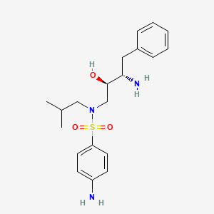 4-Amino-N-((2R,3S)-3-amino-2-hydroxy-4-phenylbutyl)-N-isobutylbenzenesulfonamide chemical structure (CAS 169280-56-2)