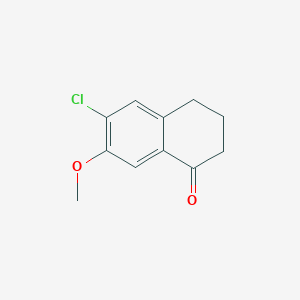 6-Chloro-7-methoxy-3,4-dihydronaphthalen-1(2H)-one chemical structure (CAS 169300-49-6)