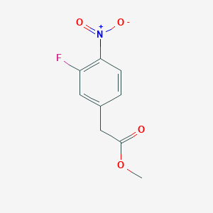 Methyl 2-(3-fluoro-4-nitrophenyl)acetate chemical structure (CAS 169339-41-7)