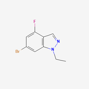 6-Bromo-1-ethyl-4-fluoro-1H-indazole chemical structure (CAS 1693763-38-0)