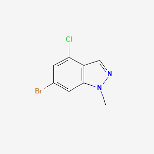 6-Bromo-4-chloro-1-methyl-1H-indazole chemical structure (CAS 1693763-39-1)