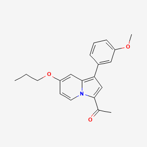 1-(1-(3-Methoxyphenyl)-7-propoxyindolizin-3-yl)ethan-1-one chemical structure (CAS 1693766-04-9)