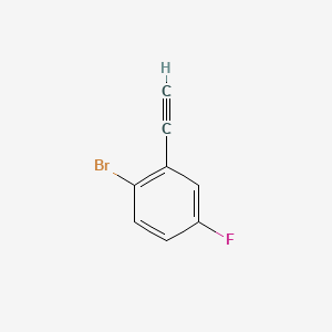 1-Bromo-2-ethynyl-4-fluorobenzene chemical structure (CAS 1693887-36-3)