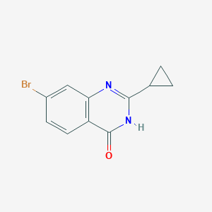 7-Bromo-2-cyclopropylquinazolin-4(3H)-one chemical structure (CAS 1693955-94-0)