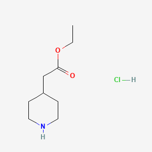 Ethyl 2-(piperidin-4-yl)acetate hydrochloride chemical structure (CAS 169458-04-2)