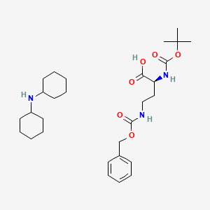 Dicyclohexylamine (S)-4-(((benzyloxy)carbonyl)amino)-2-((tert-butoxycarbonyl)amino)butanoate chemical structure (CAS 16947-89-0)