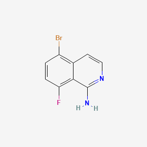 5-Bromo-8-fluoroisoquinolin-1-amine chemical structure (CAS 1694884-77-9)