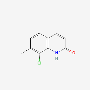 8-Chloro-7-methylquinolin-2(1H)-one chemical structure (CAS 1694899-95-0)