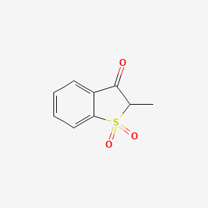 2-Methylbenzo[b]thiophen-3(2H)-one 1,1-dioxide chemical structure (CAS 16957-79-2)