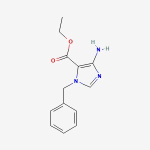 Ethyl 4-amino-1-benzyl-1H-imidazole-5-carboxylate chemical structure (CAS 169616-29-9)