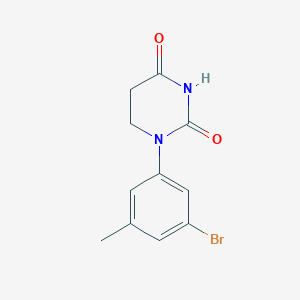 1-(3-Bromo-5-methylphenyl)dihydropyrimidine-2,4(1H,3H)-dione chemical structure (CAS 1696226-33-1)