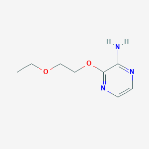 3-(2-Ethoxyethoxy)pyrazin-2-amine chemical structure (CAS 1696250-77-7)