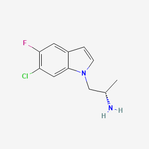 (S)-1-(6-Chloro-5-fluoro-1H-indol-1-yl)propan-2-amine chemical structure (CAS 169675-08-5)