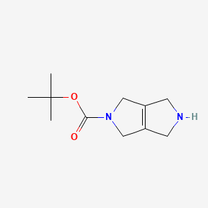tert-Butyl 3,4,5,6-tetrahydropyrrolo[3,4-c]pyrrole-2(1H)-carboxylate chemical structure (CAS 169692-94-8)