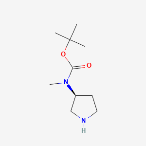 (S)-tert-Butyl methyl(pyrrolidin-3-yl)carbamate chemical structure (CAS 169750-01-0)