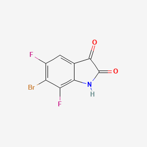 6-Bromo-5,7-difluoroindoline-2,3-dione chemical structure (CAS 1698027-85-8)