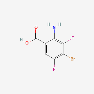 2-Amino-4-bromo-3,5-difluorobenzoic acid chemical structure (CAS 1698027-86-9)