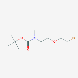 tert-Butyl (2-(2-bromoethoxy)ethyl)(methyl)carbamate chemical structure (CAS 1698329-98-4)