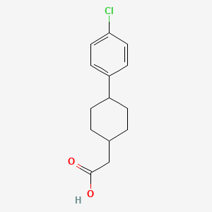 2-(trans-4-(4-Chlorophenyl)cyclohexyl)acetic acid chemical structure (CAS 1698914-60-1)