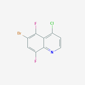 6-Bromo-4-chloro-5,8-difluoroquinoline chemical structure (CAS 1699042-33-5)